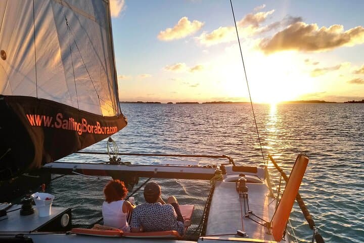 Bora Bora Private Sunset Catamaran — 40-ft Catamaran Evening Cruise
