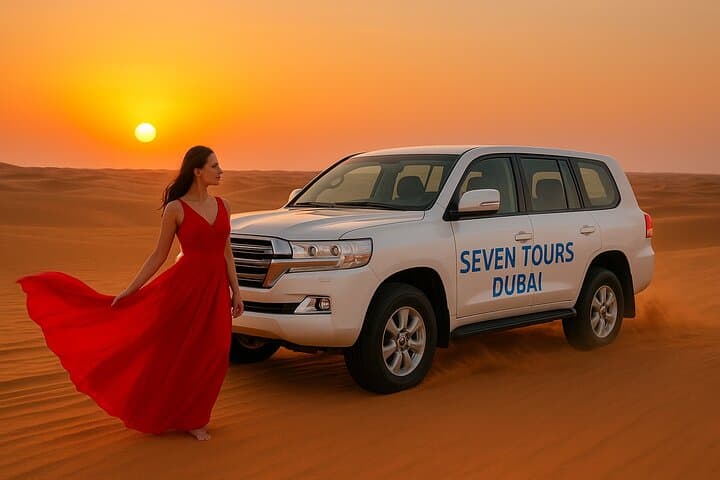 Sunset Red Dunes: Dubai Evening Desert Safari with Camel Ride, Sandboarding & BBQ photo 2