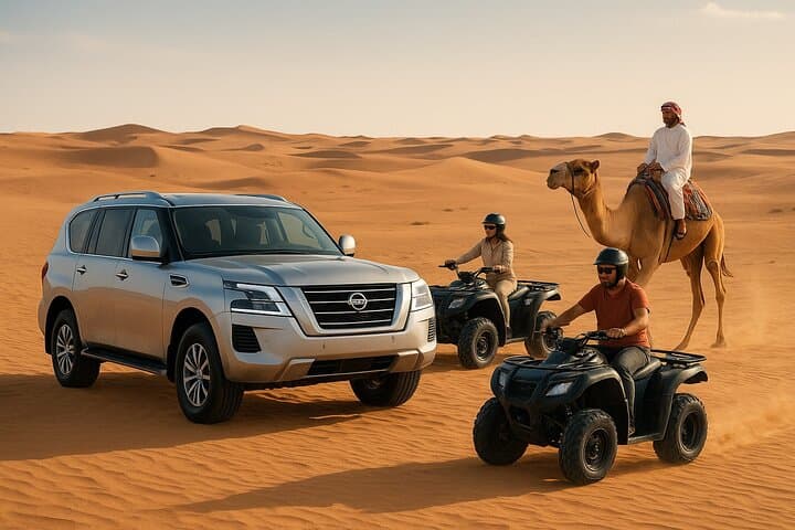 Half-Day Dubai Desert Adventure: Quad Biking, Dune Bashing, Sandboarding & Camel Ride photo 2