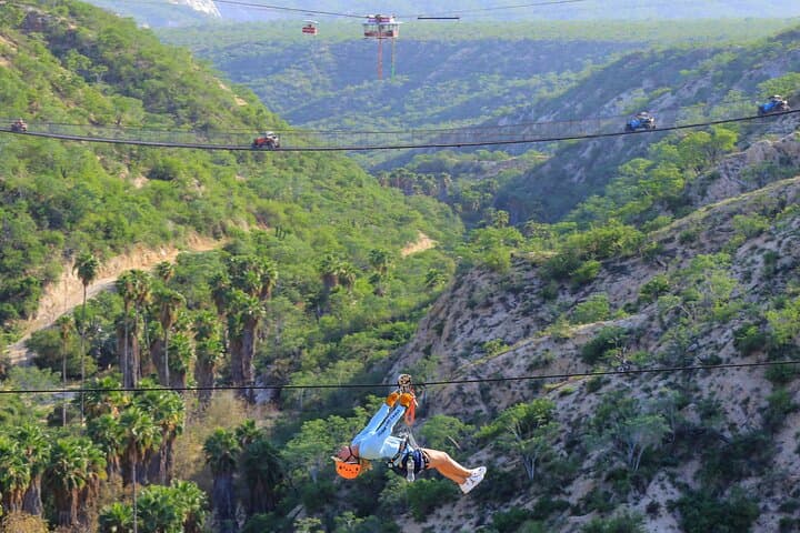 Wild Canyon Dual Experience: Zipline, ATV & Camel Combo in Los Cabos