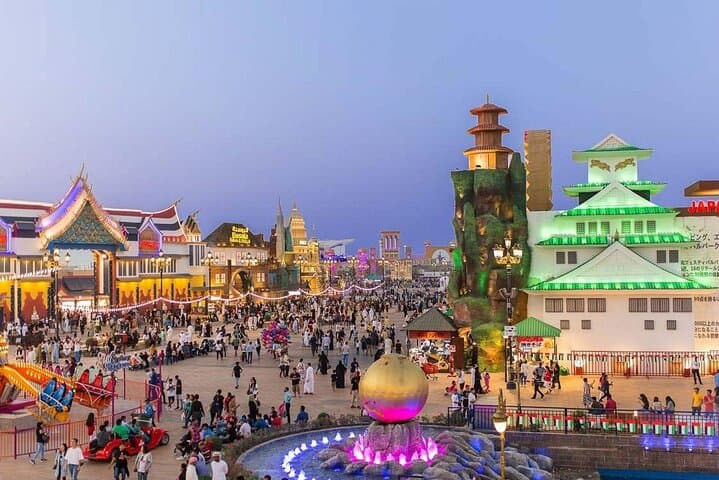Dubai Miracle Garden & Global Village Combo Tickets with Private Transfers