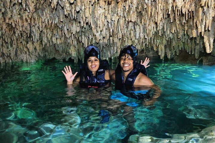 Snorkeling Xtreme: Cenote Snorkel, Zip Lines & Abseil Adventure from Cancun photo 2