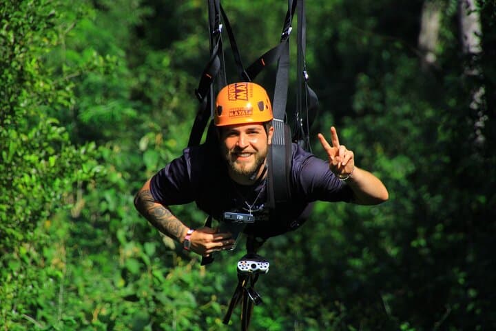 Snorkeling Xtreme: Cenote Snorkel, Zip Lines & Abseil Adventure from Cancun
