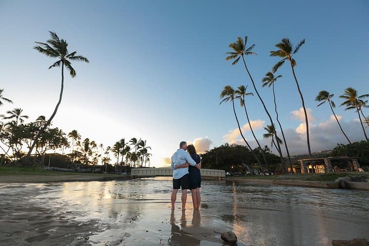 Golden-Hour Beach Wedding in Honolulu — Officiant, Leis & Pro Photos at Waialae photo 3