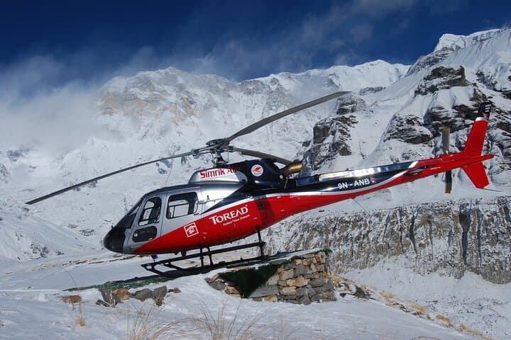 Private Helicopter Landing at Annapurna Base Camp — Pokhara to ABC