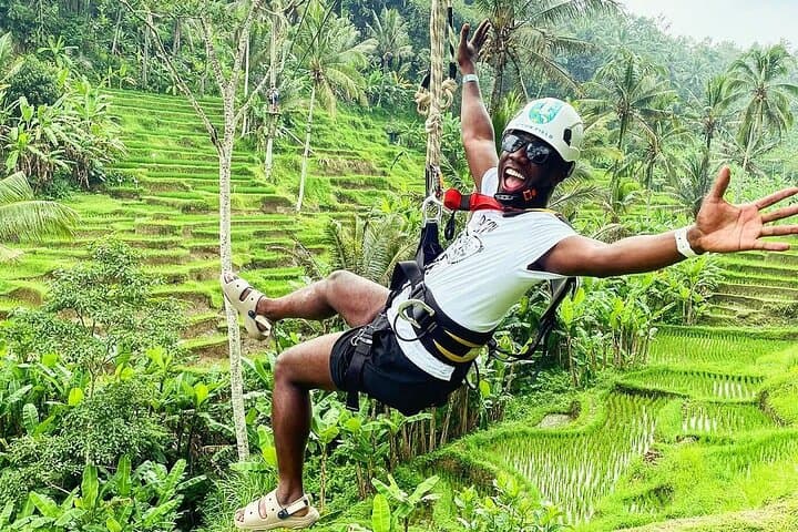 Ubud Zipline Over Rice Terraces and Cretya Pool Bar Experience photo 2