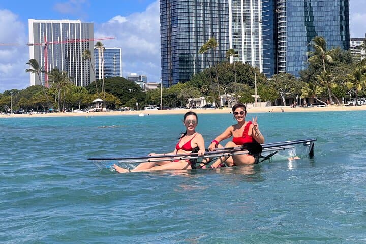 Waikīkī Clear Kayak Fireworks Night Paddle — Friday Ocean Tour photo 5