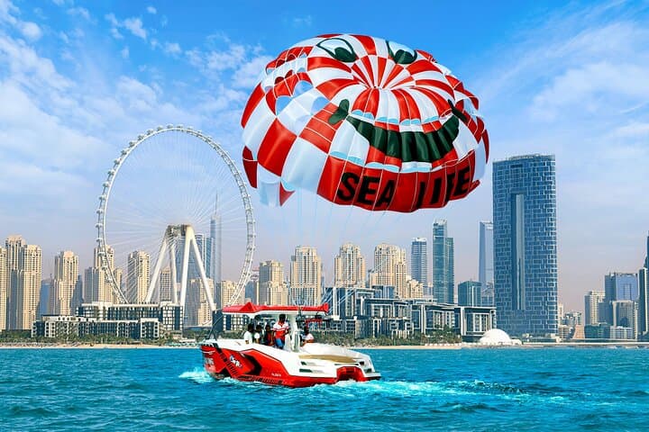 Parasailing Dubai: Palm Jumeirah & JBR Beach Aerial Ride