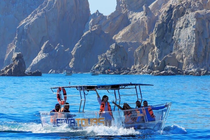 Transparent Boat Tour to Cabo San Lucas Arch — El Arco, Lovers Beach & Pelican Rock