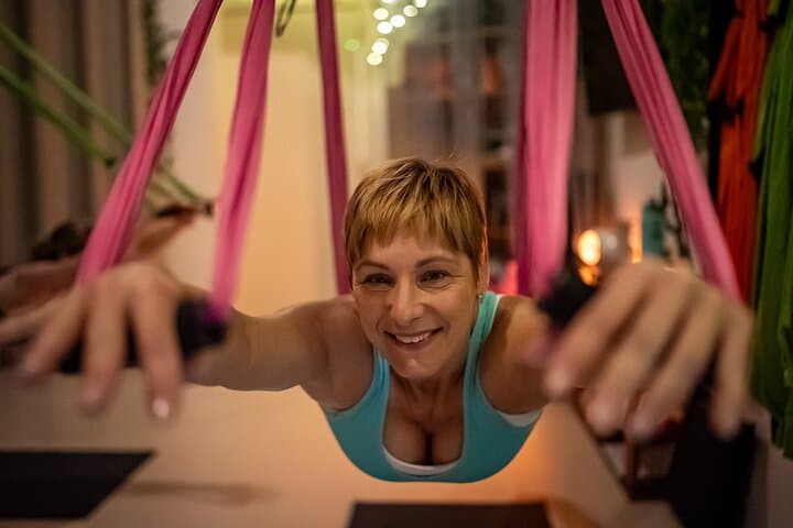 Aerial Yoga Float on the Gold Coast — Beginner-Friendly Hammock Yoga Class photo 3