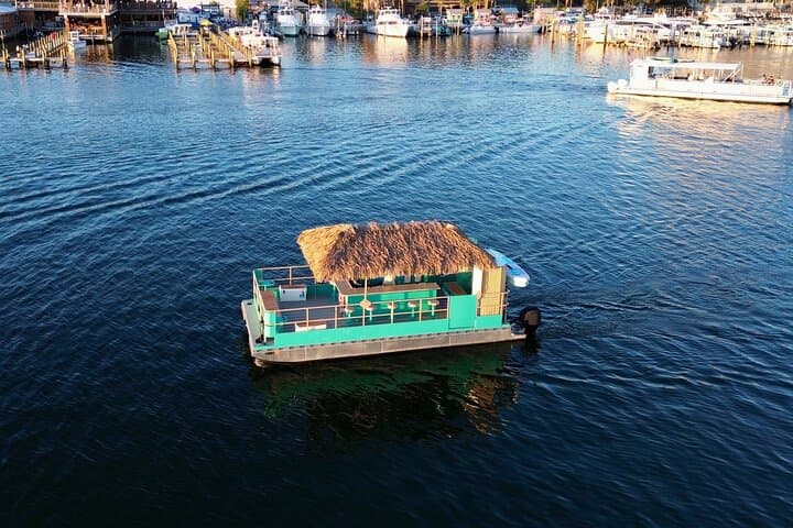 Private Tiki Pontoon Sunset Cruise in Destin Harbor — Dolphin Watching & Harbor Sights