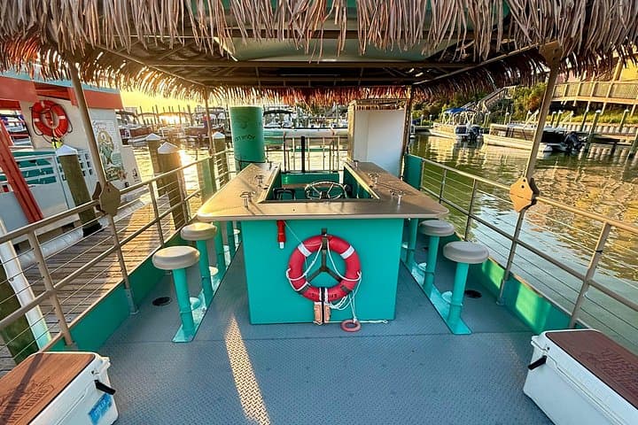 Private Tiki Pontoon Sunset Cruise in Destin Harbor — Dolphin Watching & Harbor Sights photo 4