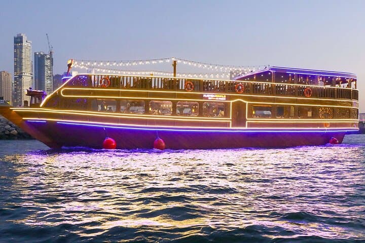 Nighttime Royal Dhow Cruise in Dubai Marina with Radisson Blu Buffet
