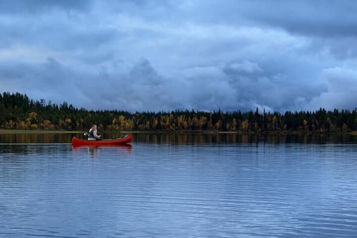 Autumn Day at Soma Hide Out — Fishing, Canoeing & Reindeer Encounters near Levi photo 2