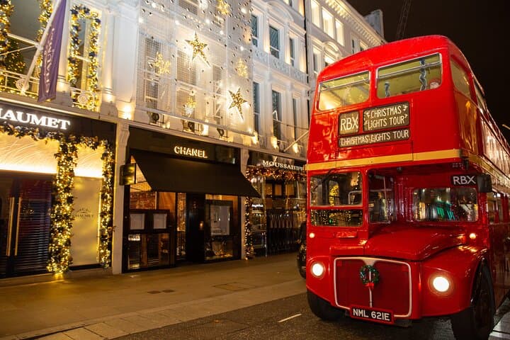 London Christmas Lights Tour on a Vintage Double-Decker Bus photo 2