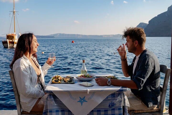 Santorini Private Motor Yacht: Caldera Cruise to Red & White Beaches, Hot Springs & Snorkel photo 4
