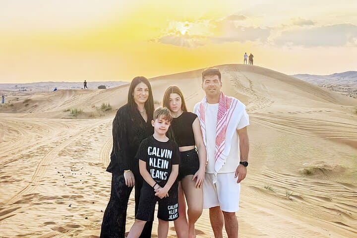 Private Morning Desert Safari Dubai: Sunrise Dune Bashing, Camel Ride & Sandboarding photo 2