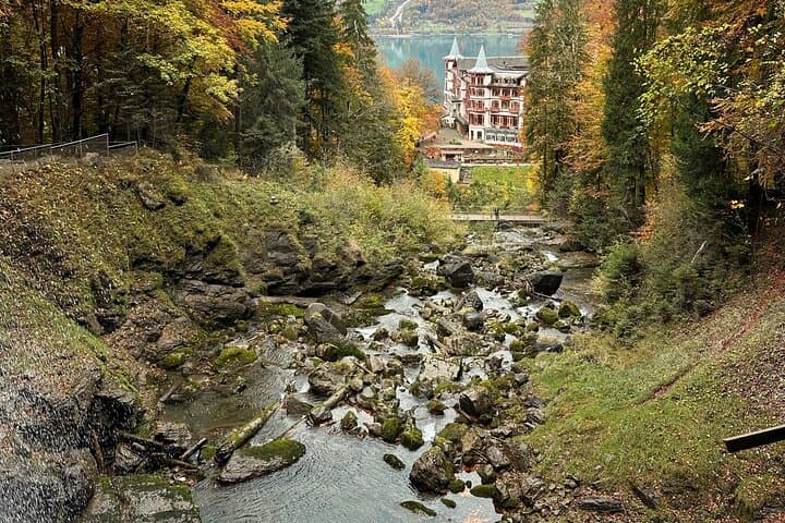 Lake Brienz Highlights: Iseltwald Pier, Giessbach Falls & Brienz Woodcarving Tour photo 1