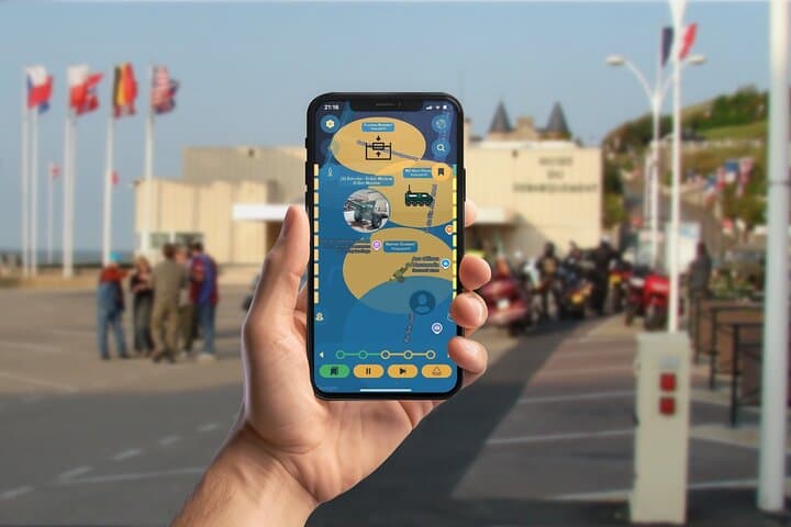 Allied Landing GPS Walking Tour — Arromanches Mulberry Harbour Mobile Game