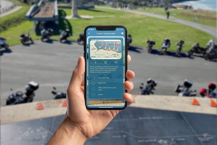 Allied Landing GPS Walking Tour — Arromanches Mulberry Harbour Mobile Game photo 3