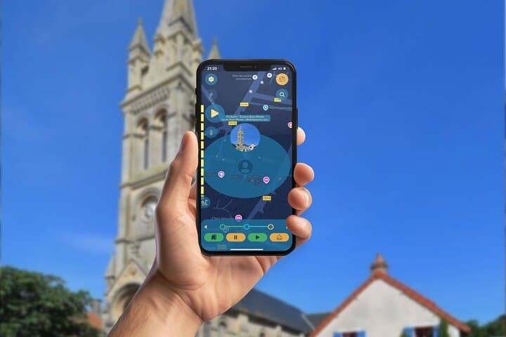 Allied Landing GPS Walking Tour — Arromanches Mulberry Harbour Mobile Game photo 4