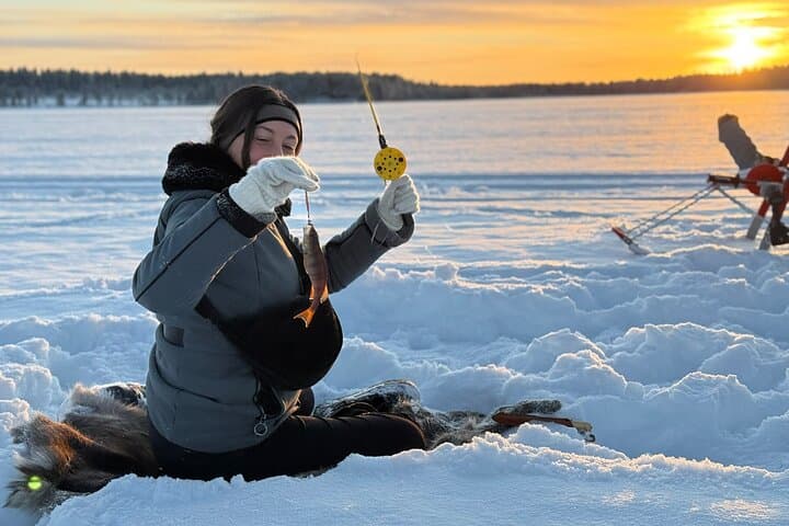 Reindeer Farm Visit & Ice Fishing near Levi: Day Experience with Lunch in Lapland photo 2