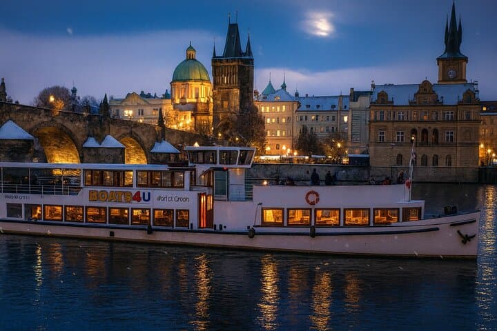 Prague Advent Cruise on the Vltava: Hot Drinks, Carols, and Illuminated Sights
