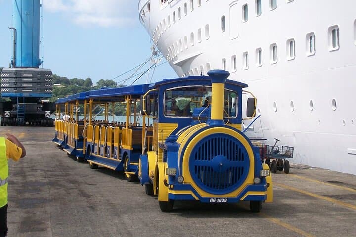 Castries City Trolley Train Tour: 1-Hour Highlights with Vigie Beach Stop