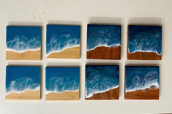 Ocean Resin Coaster Class in Paia — Make Your Own Maui Souvenir photo 2