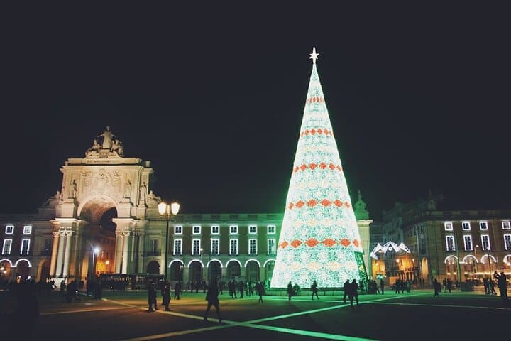 Explore Lisbon Christmas Lights on a Private Eco Tuk Tuk
