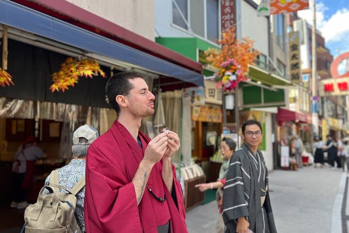 Ikebukuro Kimono Morning Walk: Sugamo Street Food & Goshuin Experience photo 5