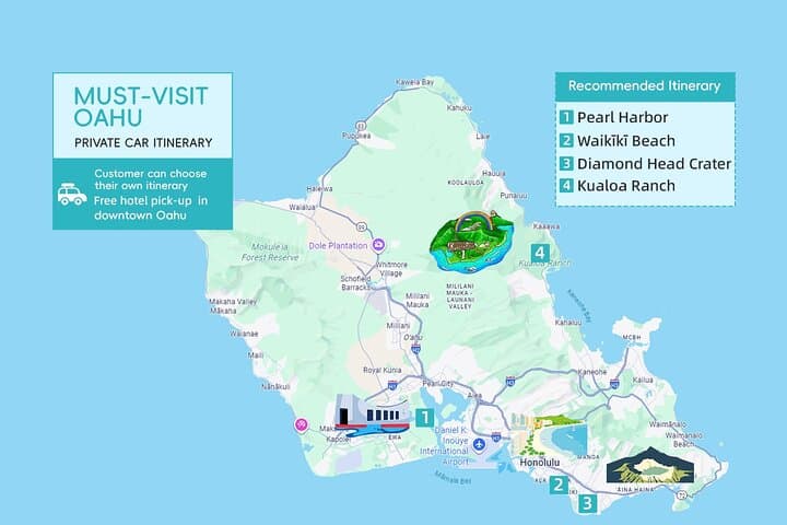 Full-Day Circle Oahu Private Chauffeur Tour — Diamond Head, Waikiki & Kualoa Ranch photo 2