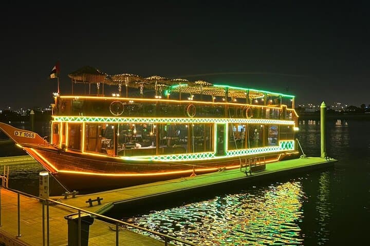 Dubai Dhow Cruise VIP Dining: Evening Buffet & Live Shows on Dubai Creek