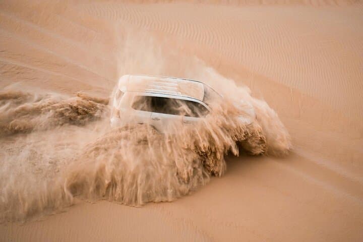 Abu Dhabi Desert Safari: 4x4 Dune Bashing, BBQ Dinner & Camel Ride