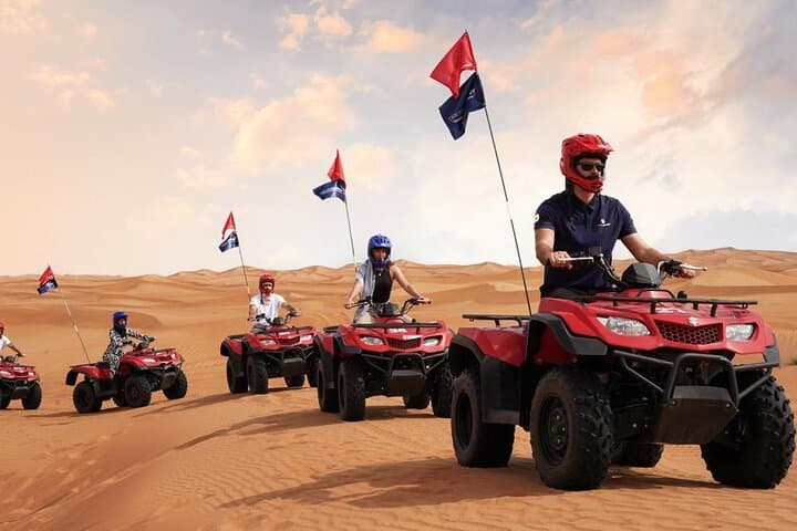 VIP Dubai Red Dunes Safari: 4x4 Dune Bashing, Camel Ride & Desert Dinner
