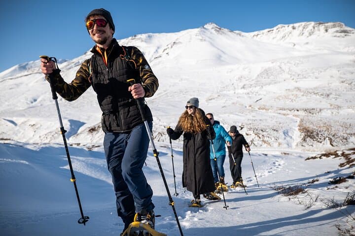 Family Snowshoe Hike from Akureyri — Arctic Snowfields & Fjord Views