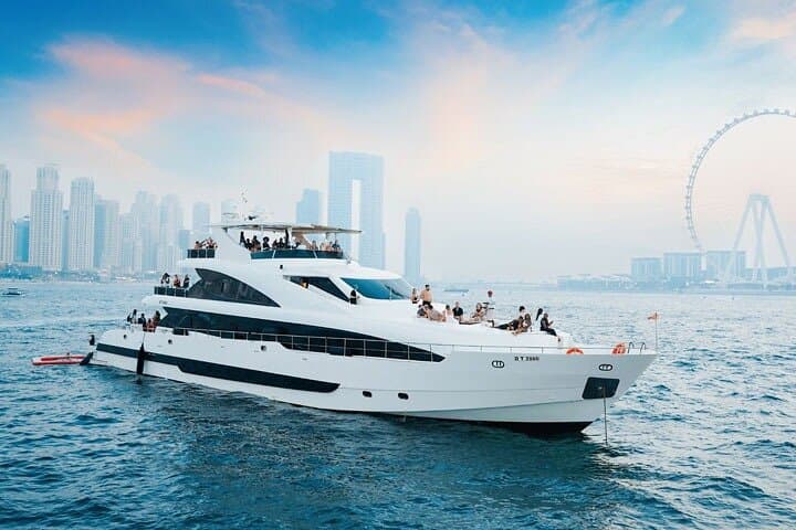 Dubai Superyacht Cruise: Luxury DJ, Open Bar & Swimming in Dubai Harbour photo 3