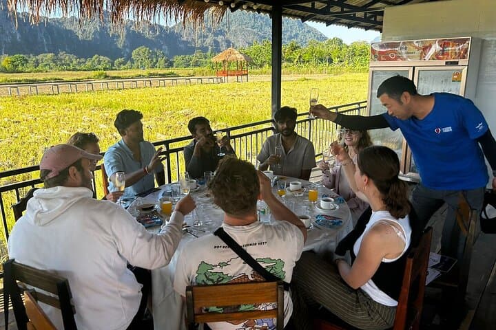 Hot Air Balloon Over Vang Vieng: Sunrise Flight Above Limestone Karsts photo 4