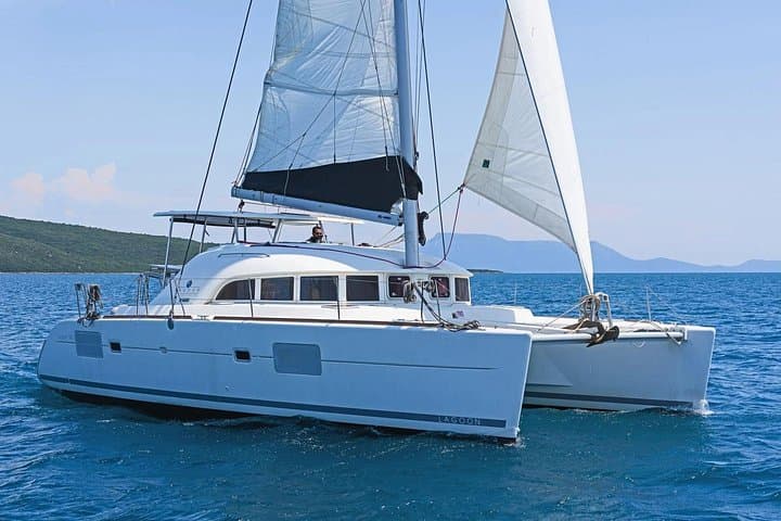 Full-Day Luxury Catamaran Cruise Around Thassos — North or South Coast photo 6