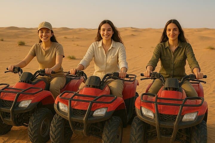 Evening Desert Safari in Dubai: Quad Biking, Dune Bashing & BBQ Under the Stars photo 1