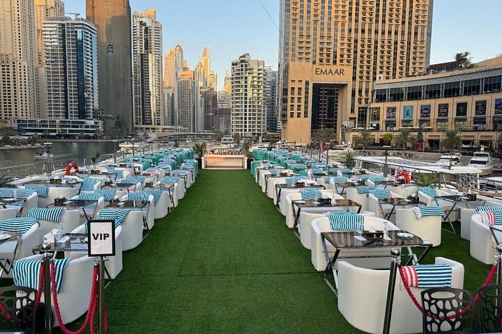 Lotus Mega Yacht Evening Cruise: Dubai Marina Buffet, Drinks & Skyline Views photo 2