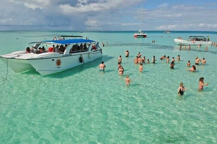 Saona Island Catamaran Day Trip from Punta Cana: Natural Pool, Beach Lunch & Party photo 1