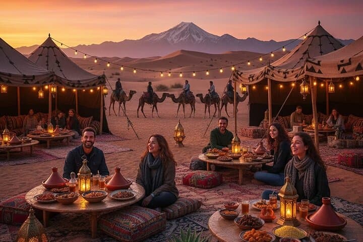 Sunset Camel Ride and Berber Dinner in Agafay Desert Near Marrakech