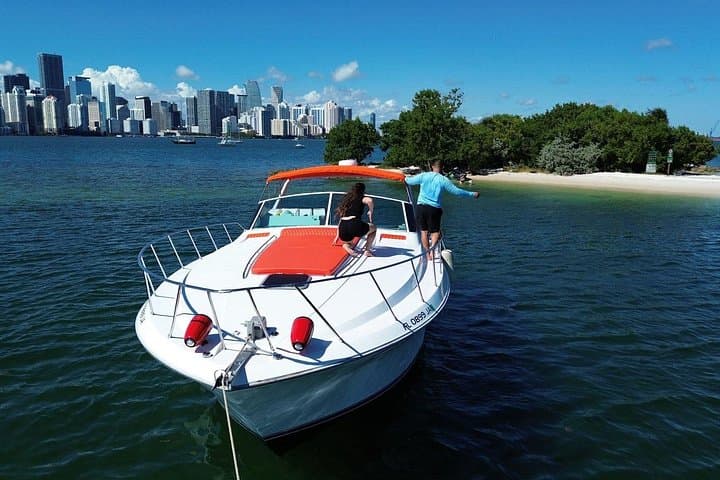 50ft Orange SeaRay Yacht Rental in Miami — Biscayne Bay Cruises photo 2
