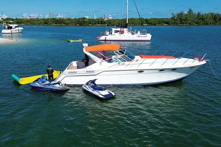 50ft Orange SeaRay Yacht Rental in Miami — Biscayne Bay Cruises photo 1