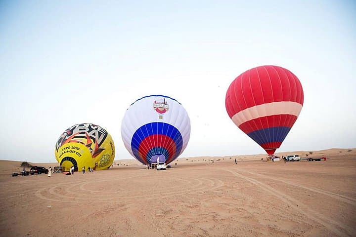 Dubai Hot Air Balloon Sunrise Flight: Desert Balloon Ride, Bedouin Breakfast & Falconry photo 2