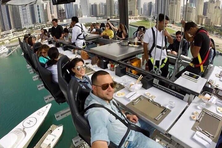 Dinner in the Sky Dubai: Floating Restaurant Over Marina and Skyline