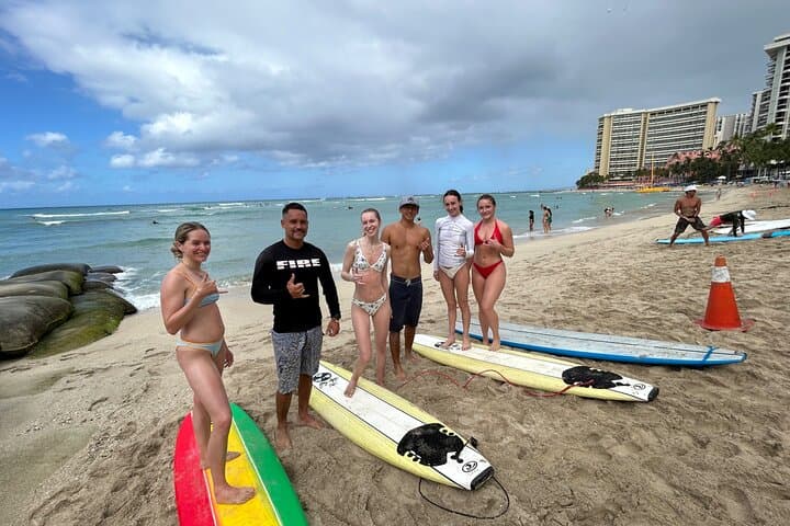 Waikiki Surf Lesson with Local Firefighters — 75-Minute Guided Beginner Surfing photo 2