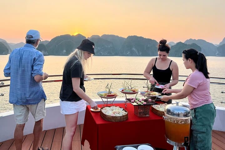 Sunset Lan Ha Bay Half-Day Cruise: Kayak, Swim and Sunset Tea on D’Charme
