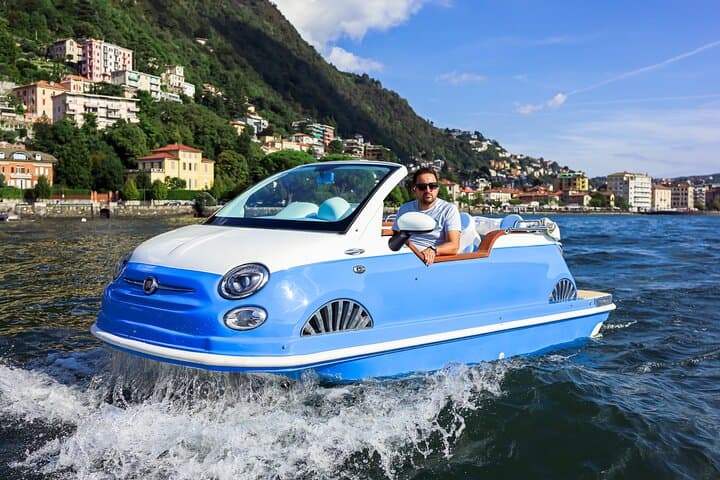 Private Fiat 500 Boat Excursion on Lake Como — Luxury Captain-Led Cruise
